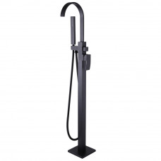 Смеситель ABBER Wasserfall AF8615B напольный, черный матовый Смеситель ABBER Wasserfall AF8615B напольный, черный матовый